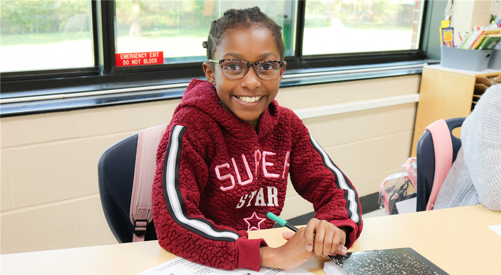 Smiling Elementary Student