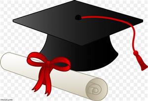 Graduation cap and diploma