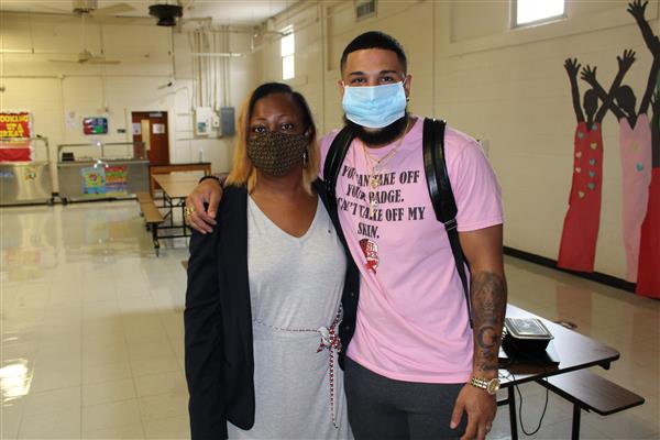 Mrs. Wilson and Andre Sansbury